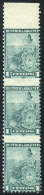 GJ.218PH, Strip Of 3 IMPERFORATE HORIZONTALLY, And The Stamps Are Much Narrower Than Normal, VF! - Other & Unclassified