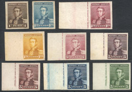 GJ.148 + Other Values, 9 Different TRIAL COLOR PROOFS Of The High Values Of The Set, VF Quality! - Other & Unclassified