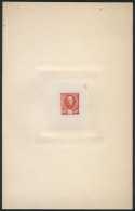 Year 1889, Sudamericana Issue, Die Proof Of An UNISSUED Value Of 90c. Saavedra In Vermilion, 13 X 20.50 Cm, Very... - Other & Unclassified