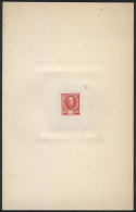 Year 1889, Sudamericana Issue, Die Proof Of An UNISSUED Value Of 90c. Saavedra In Vermilion, 13 X 20.50 Cm, Very... - Sonstige & Ohne Zuordnung