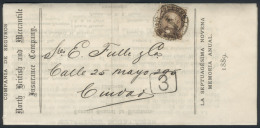 GJ.98, Franking ALONE A Printed Matter Of The Cía. De Seguros North British And Mercantile, Cancelled... - Sonstige & Ohne Zuordnung