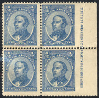 GJ.80, Block Of 4, IMPERFORATE At Right Variety, It Also Has A Diagonal Fold On That Side And A Complete Printer... - Other & Unclassified