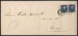 Printed Commercial Letter Used In Buenos Aires 1/JUL/1884, Franked By Pair GJ.72 (½c. On 15c. Groundwork... - Sonstige & Ohne Zuordnung