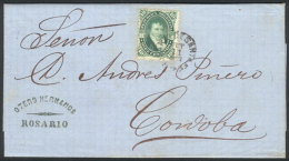 GJ.39, 10c. Belgrano, On Entire Letter Sent From Rosario To Córdoba On 11/SE/1871, Excellent Quality! - Sonstige & Ohne Zuordnung