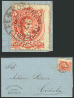 GJ.38a, 5c. Rivadavia, DOUBLE IMPRESSION Variety (very Notable At Top Left), Franking An Entire Letter Sent From... - Other & Unclassified