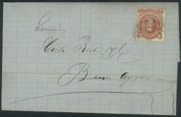 Complete Folded Letter Dated SANTA FE 10/SE/1870, Franked By GJ.38, Cancelled ON ARRIVAL In Buenos Aires (ellipse... - Other & Unclassified