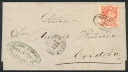 GJ.38, On An Entire Letter Sent From Rosario To Córdoba On 30/SE/1873, Excellent Quality! - Sonstige & Ohne Zuordnung