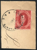 GJ.26, 5th Printing, Tied On Fragment By Railway PO Cancel 'Estafeta Ambulante Del F.C.S.', Superb, Rare! - Used Stamps