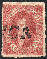 GJ.25, 4th Printing, VARIETY: Lower Left Angle Empty (pos.31), With FRANCA Cancel Of Goya, VF Quality! - Used Stamps