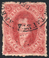 GJ.25a, 4th Printing, DOUBLE IMPRESSION Variety, With Railway PO Cancel, Excellent Quality! - Used Stamps