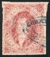GJ.25, 4th Printing, Carmine, LAST STAGE OF PLATE B (very Worn), One Of The Last Examples From 4th Printing, Used... - Used Stamps