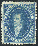 GJ.24, 15c. Semi-clear Impression, Dark Blue, Very Lightly Cancelled, Superb Example! - Used Stamps