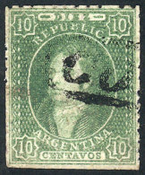 GJ.23, 10c. Semi-clear Impression, Used In Córdoba, VF! - Oblitérés