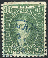 GJ.21b, 10c. Clear Impression, THIN PAPER Variety, Excellent! - Oblitérés