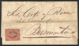 Folded Cover Dated 26/AP/1865, Franked By GJ.20 (Rivadavia 3rd Printing), With Rimless Datestamp Of... - Used Stamps