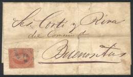 Folded Cover Dated 26/AP/1865, Franked By GJ.20 (Rivadavia 3rd Printing), With Rimless Datestamp Of... - Gebraucht