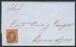 Folded Cover Franked By GJ.20 (3rd Printing) With Mute Cancel Of LA PAZ (Entre Ríos), Excellent Quality.... - Oblitérés