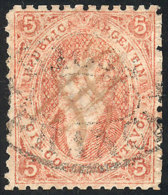 GJ.20, 3rd Printing, Clear Impression, Lightly Mulatto, With DOUBLE Cancellation: RIOJA-FRANCA In Small Double... - Used Stamps