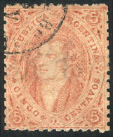 GJ.20, Typical Example From 3rd Printing, With Variety: Ink Spot At Top Right, Superb! - Used Stamps