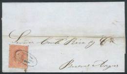 Folded Cover Franked With A Beautiful Example Of 1st Printing Perforated, VERY CLEAR, With Very Nice Double Ellipse... - Used Stamps