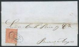 Folded Cover Franked With A Beautiful Example Of 1st Printing Perforated, VERY CLEAR, With Very Nice Double Ellipse... - Usados