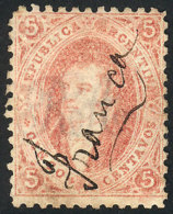 GJ.19, 1st Printing, With The Very Rare Pen 'Franca' Cancel Of FAMATINA (La Rioja), Excellent Quality! - Used Stamps