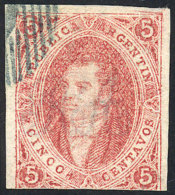 GJ.16, 1st Printing Imperf, OM Cancel, 3 Ample Margins, Very Fresh, Catalog Value US$250. - Used Stamps