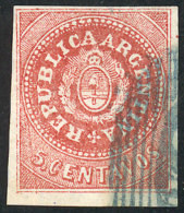 GJ.15, 5c. Narrow C, With Variety: Vertical Line On The Left, VF Quality! - Usati