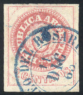 GJ.14, 5c. Without Accent, Worn Plate, Ample Margins, Rosario Datestamp Of 11/DE/1863, Excellent Copy! - Used Stamps