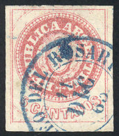 GJ.14, 5c. Without Accent, Worn Plate, Ample Margins, Rosario Datestamp Of 11/DE/1863, Excellent Copy! - Usados