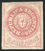 GJ.12, 5c. Without Accent, Semi-worn Plate, Mint Original Gum (+50%), Tiny Defect On Back, Very Good Front, Catalog... - Nuovi