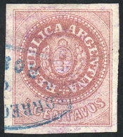 GJ.10A, The Rare LILAC ROSE Color, Used In Rosario, Tiny Thin On Back In The Hinge Area, Very Good Front, Very... - Gebruikt