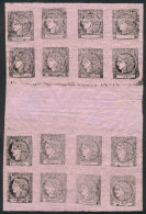 GJ.16, Dull Rose, Large Block Of 16 Examples (2 Blocks Of 8 With Composition 2, With Gutters), MNH (with Only A... - Corrientes (1856-1880)