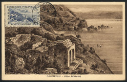 PHILIPPEVILLE: Ruins Of A Roman Villa, Maximum Card Of MAY/1954, VF Quality - Algeria (1962-...)