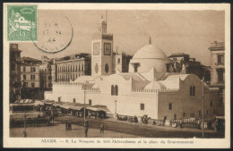 ALGIERS: Mosque Sidi Abderrahman & Place Du Gouvernement, Maximum Card Of 1944, VF - Algeria (1962-...)