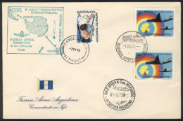 4/DE/1973: First Intercontinental Trans-Antarctic Flight, With Canberra Arrival Mark Of 7/DE, Excellent Quality,... - Other & Unclassified