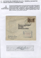 21/JA/1965: Scientific Mission Of Icebreaker Gral. San Martín, Cover With Various Marks And On Back... - Sonstige & Ohne Zuordnung