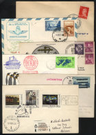 6 Covers Of Argentina And Other Countries With Special Postmarks And Handstamps Of Antarctica And Falkland... - Altri & Non Classificati