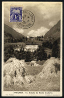 Maximum Card Of AU/1953: Radio Andorra Building, VF Quality - Used Stamps