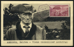 Maximum Card Of 16/MAR/1943: Vieux Conseiller Andorran, Soldeu, VF Quality - Usati
