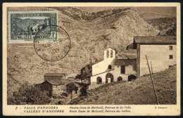 Maximum Card Of 1937: Chapel Of Our Lady Of Meritxell, VF Quality - Oblitérés