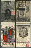 4 Maximum Cards Of 1937/55, Topic COATS OF ARMS, VF Quality - Gebraucht