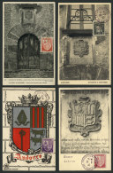 4 Maximum Cards Of 1937/55, Topic COATS OF ARMS, VF Quality - Oblitérés