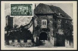 EISENACH: Entrance To Wartburg Castle, Maximum Card Of SE/1954, With Special Pmk, VF Quality - Otros & Sin Clasificación