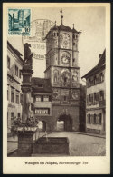 Maximum Card Of 18/OC/1949: The Ravensburg Tower, Wangen Im Allgäu, With Special Pmk, VF Quality - Other & Unclassified