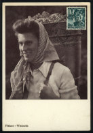 Maximum Card Of OC/1949: Woman Carrying Grapes, Wine, With Special Pmk, VF Quality - Otros & Sin Clasificación