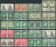 Lot Of Horizontal Pairs, Blocks Of 4 Or Larger Of Definitives, Used And Of Very Fine Quality. Michel Catalog Value... - Altri & Non Classificati