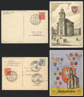 2 Nice Postcards With Special Postmarks Applied In Frankfurt In May 1948 (topic EUROPA), One Sent To Argentina. - Altri & Non Classificati