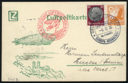 Card Sent By ZEPPELIN On 6/DE/1935, Dispatched Onboard The Airship To Huelva (Spain), Transit Backstamp Of Sevilla... - Altri & Non Classificati