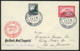 Cover Flown By ZEPPELIN, Dispatched Onboard The Airship On 31/JUL/1935 And Sent To Brazil, Excellent Quality! - Otros & Sin Clasificación